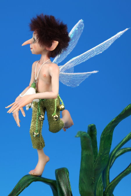 Grasshopper Pixie - One-Of-A-Kind Doll by Tanya Abaimova. Creatures Gallery 