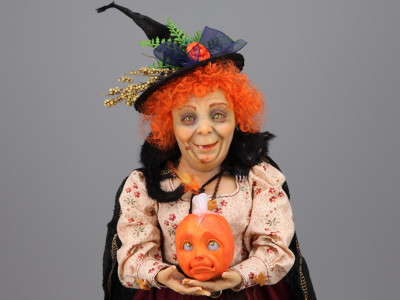 Halloween Welcome - One-of-a-kind Art Doll by Tanya Abaimova