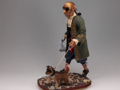 Pirate's Best Friend - One-of-a-kind Art Doll by Tanya Abaimova