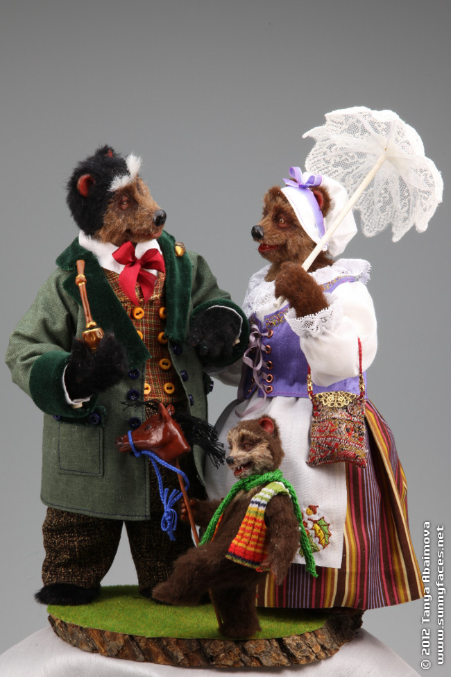 The Bear Family - One-Of-A-Kind Doll by Tanya Abaimova. Creatures Gallery 