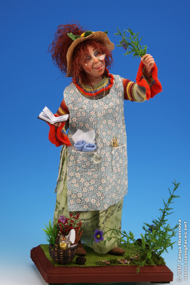 Angela The Herbalist - One-Of-A-Kind Doll by Tanya Abaimova. Characters Gallery 