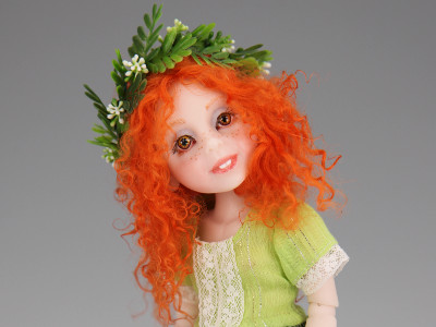 Leaf - One-of-a-kind Art Doll by Tanya Abaimova