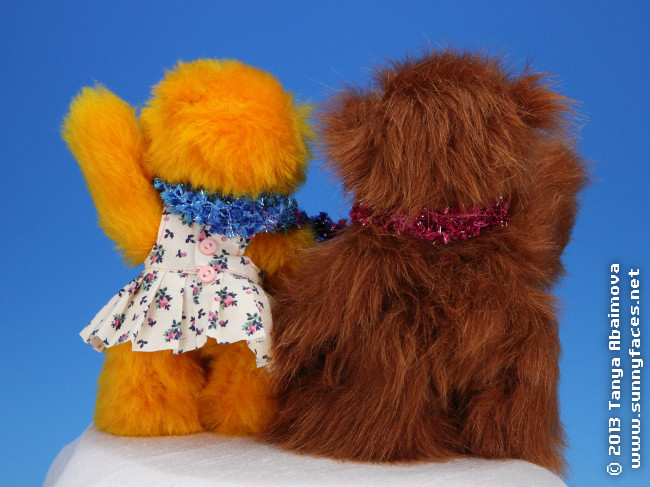 A Bear Pair - You Are My Sunshine - One-Of-A-Kind Doll by Tanya Abaimova. Soft Sculptures Gallery 