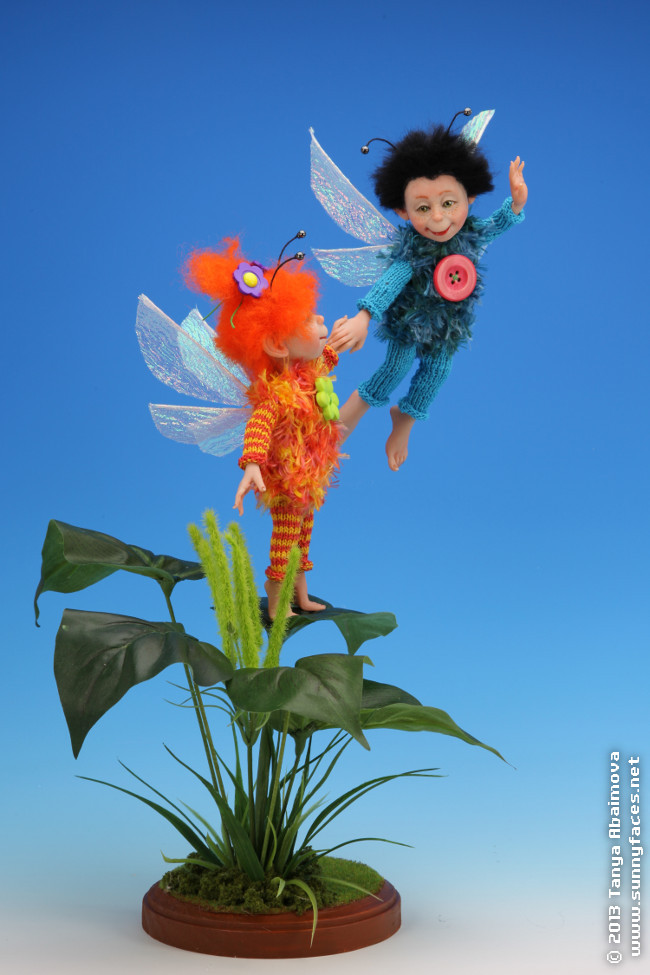 Let's Fly With Me - One-Of-A-Kind Doll by Tanya Abaimova. Creatures Gallery 