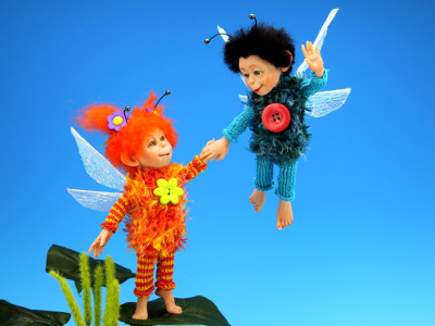 Let's Fly With Me - One-of-a-kind Art Doll by Tanya Abaimova