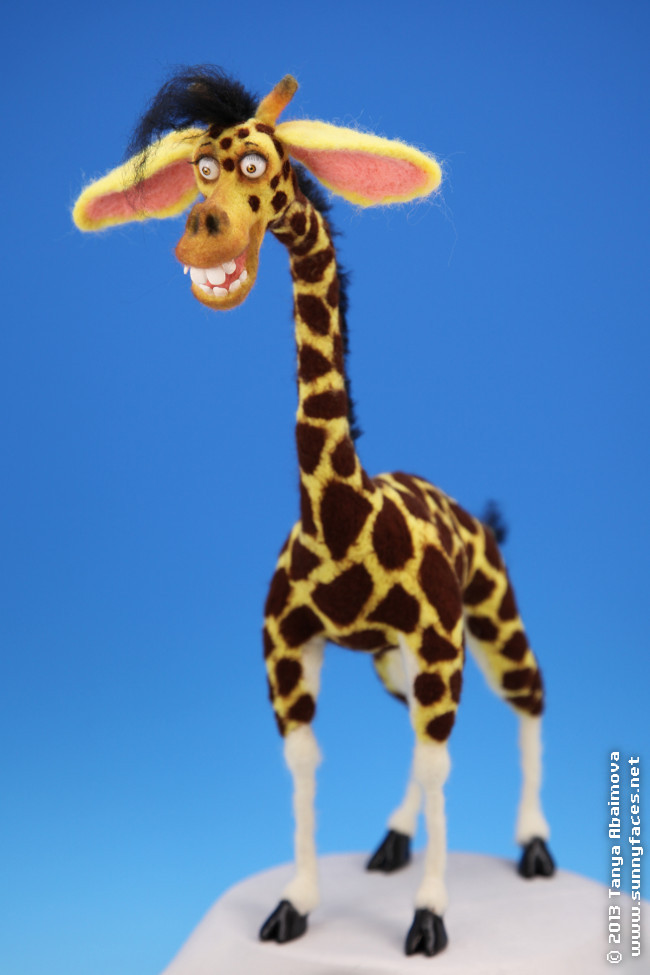 Giraffe - One-Of-A-Kind Doll by Tanya Abaimova. Soft Sculptures Gallery 
