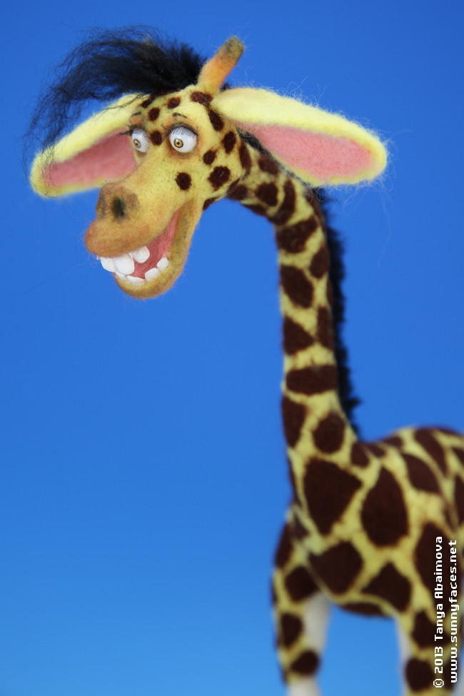 Giraffe - One-Of-A-Kind Doll by Tanya Abaimova. Soft Sculptures Gallery 