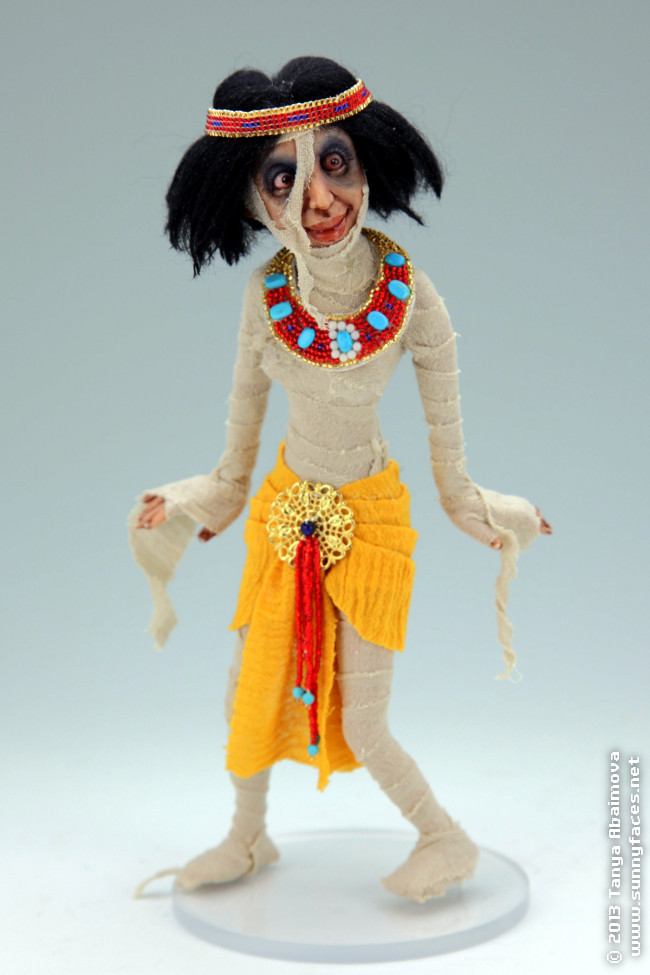 Mummette in Yellow - One-Of-A-Kind Doll by Tanya Abaimova. Creatures Gallery 
