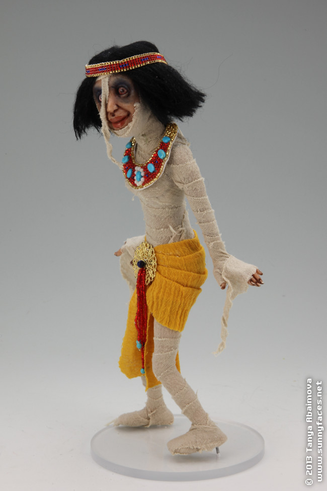 Mummette in Yellow - One-Of-A-Kind Doll by Tanya Abaimova. Creatures Gallery 