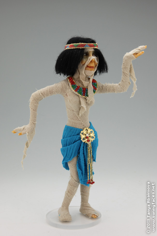 Mummette in Blue - One-Of-A-Kind Doll by Tanya Abaimova. Creatures Gallery 