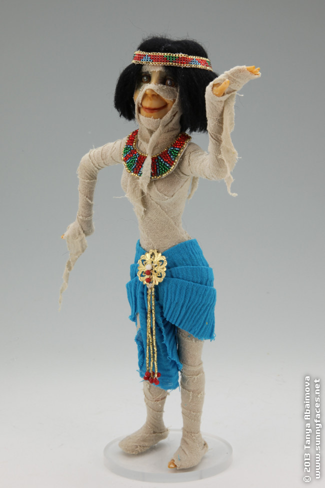 Mummette in Blue - One-Of-A-Kind Doll by Tanya Abaimova. Creatures Gallery 