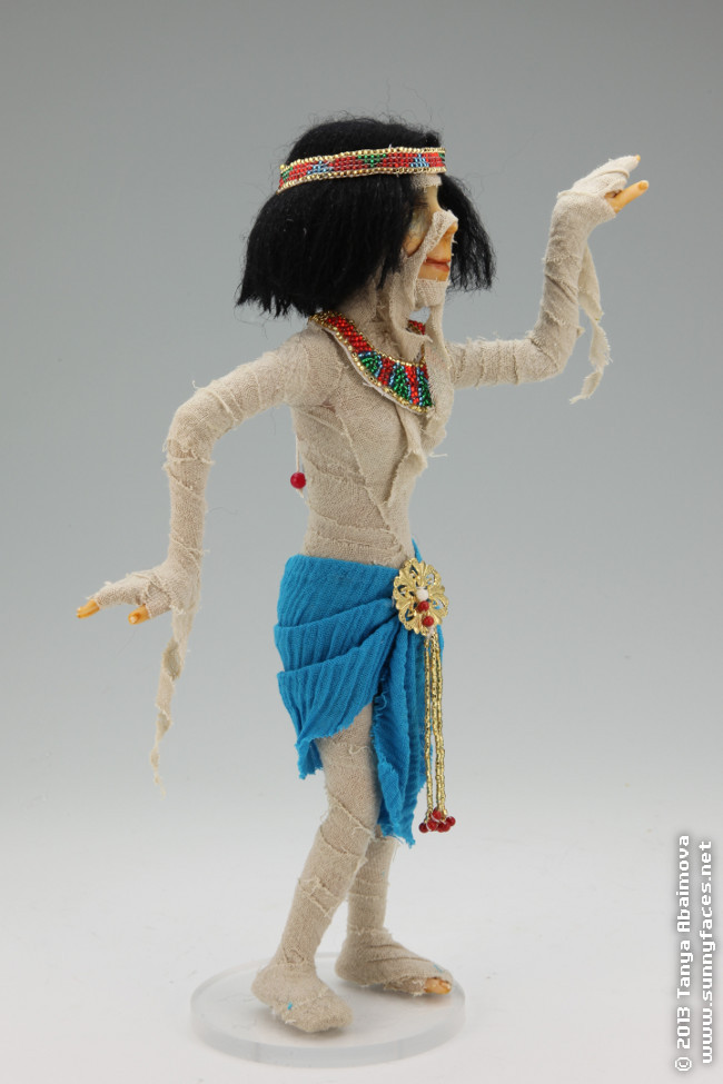 Mummette in Blue - One-Of-A-Kind Doll by Tanya Abaimova. Creatures Gallery 