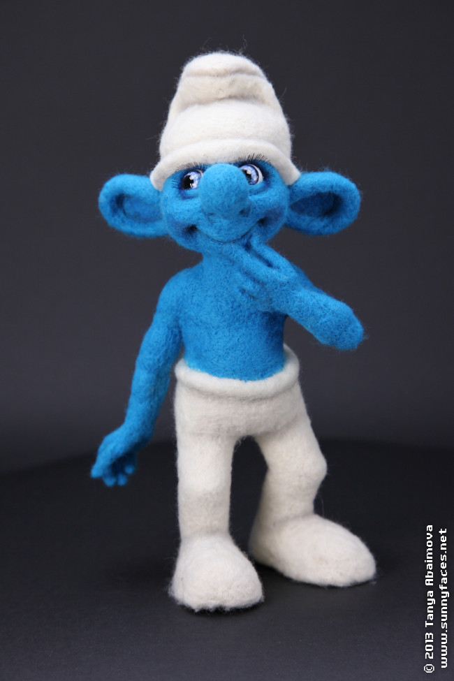 Smurf - One-Of-A-Kind Doll by Tanya Abaimova. Soft Sculptures Gallery 