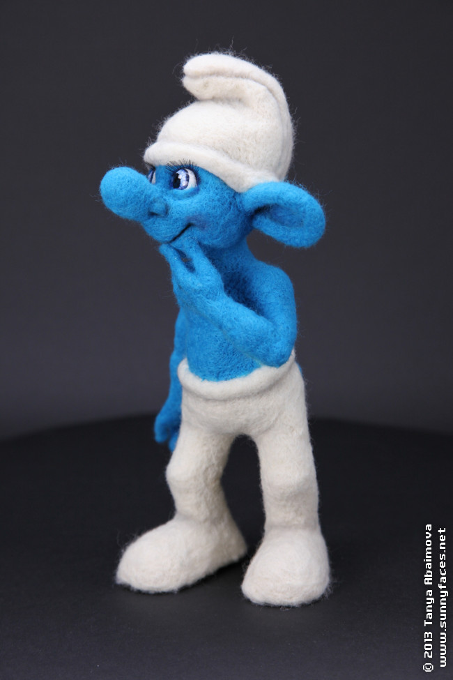 Smurf - One-Of-A-Kind Doll by Tanya Abaimova. Soft Sculptures Gallery 