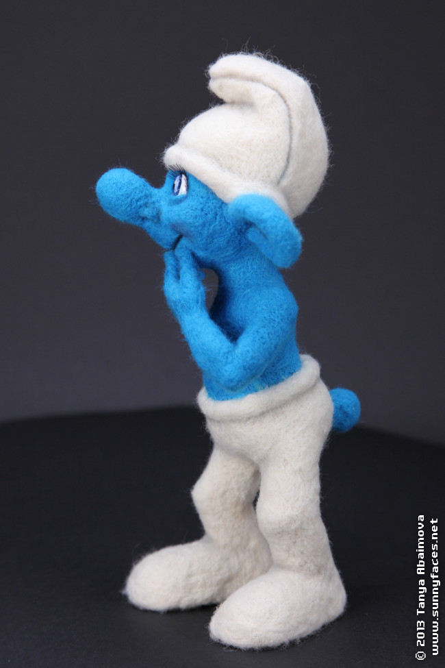 Smurf - One-Of-A-Kind Doll by Tanya Abaimova. Soft Sculptures Gallery 