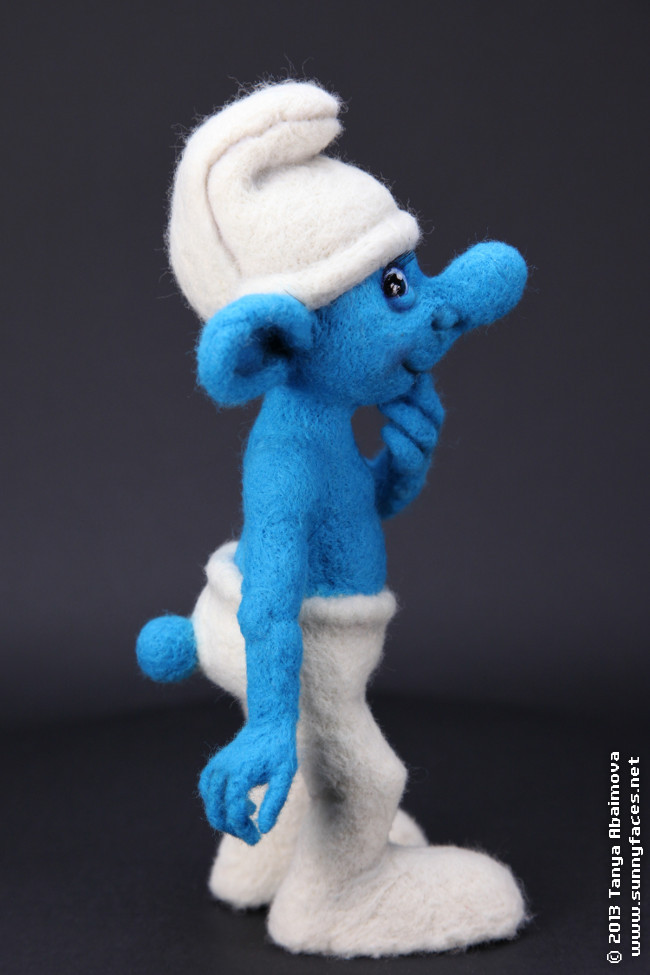 Smurf - One-Of-A-Kind Doll by Tanya Abaimova. Soft Sculptures Gallery 