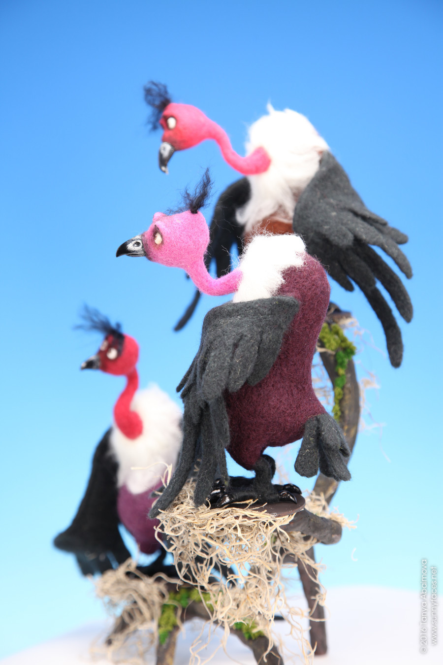 Vultures - One-Of-A-Kind Doll by Tanya Abaimova. Soft Sculptures Gallery 