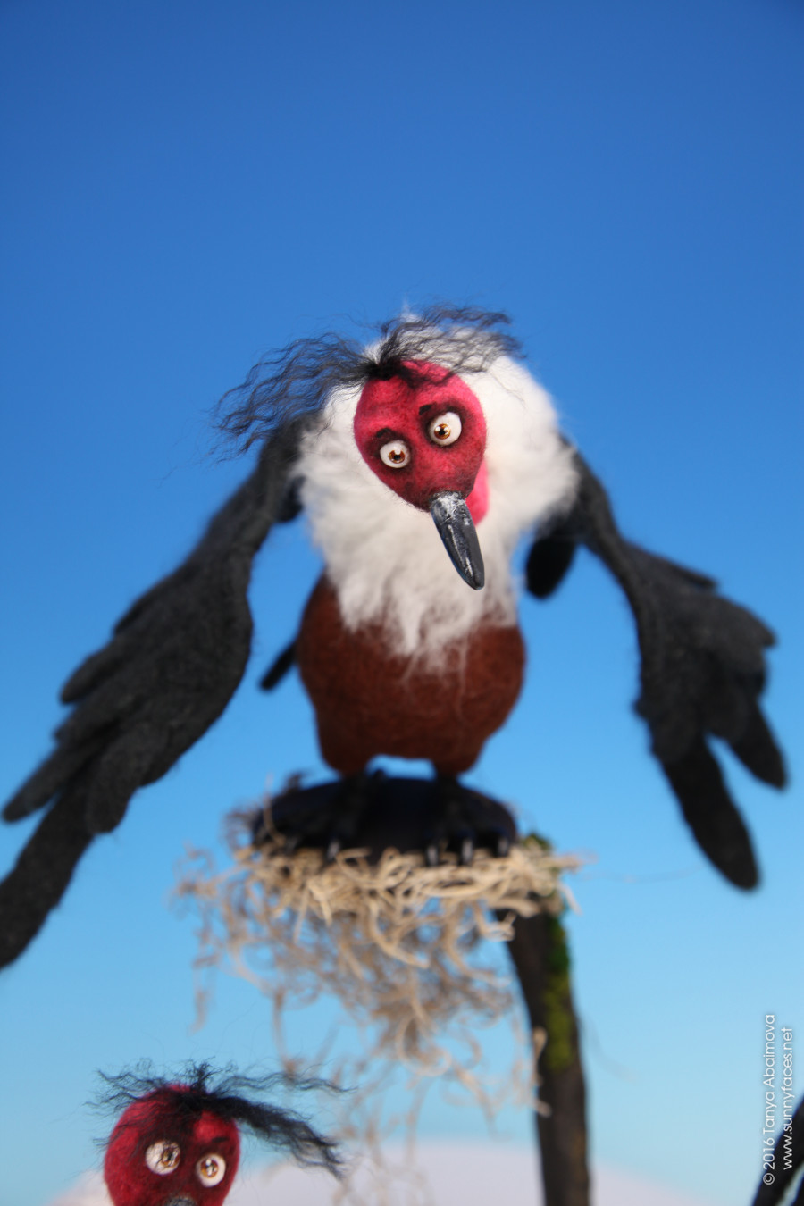 Vultures - One-Of-A-Kind Doll by Tanya Abaimova. Soft Sculptures Gallery 