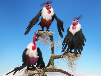 Vultures - One-of-a-kind Art Doll by Tanya Abaimova