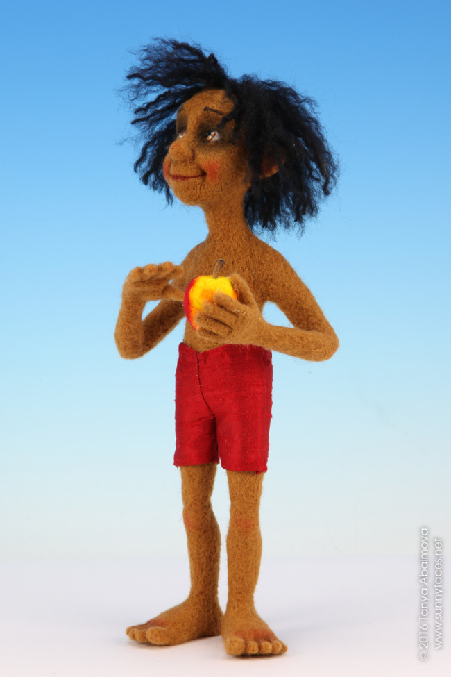 Mowgli - One-Of-A-Kind Doll by Tanya Abaimova. Soft Sculptures Gallery 