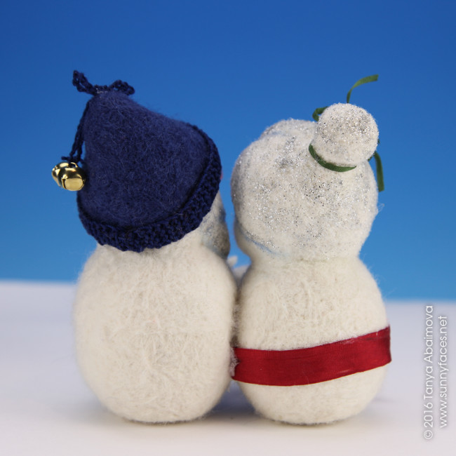 Snowcouple - One-Of-A-Kind Doll by Tanya Abaimova. Soft Sculptures Gallery 