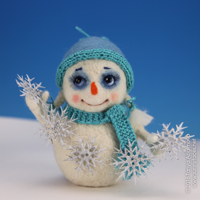 Snowgirl - One-Of-A-Kind Doll by Tanya Abaimova. Soft Sculptures Gallery 