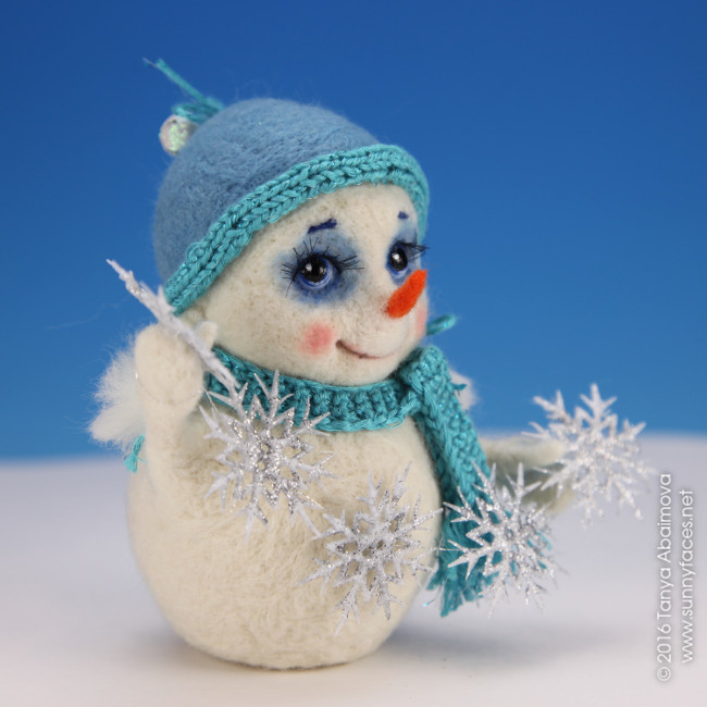 Snowgirl - One-Of-A-Kind Doll by Tanya Abaimova. Soft Sculptures Gallery 