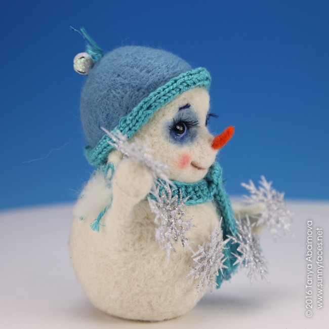 Snowgirl - One-Of-A-Kind Doll by Tanya Abaimova. Soft Sculptures Gallery 