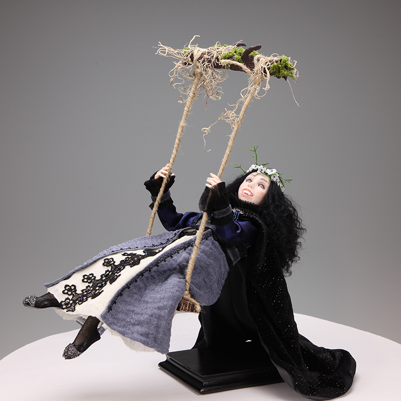 Swings Under The Moon - One-Of-A-Kind Doll by Tanya Abaimova. Creatures Gallery 