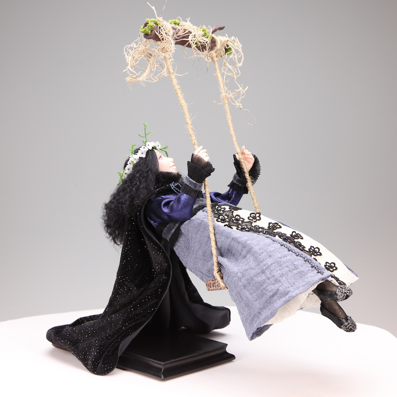 Swings Under The Moon - One-Of-A-Kind Doll by Tanya Abaimova. Creatures Gallery 