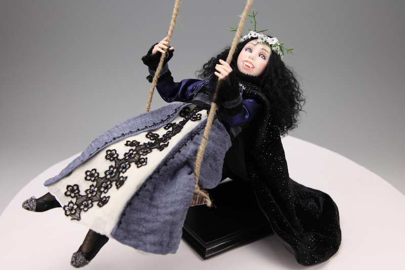 Swings Under The Moon - One-Of-A-Kind Doll by Tanya Abaimova. Creatures Gallery 
