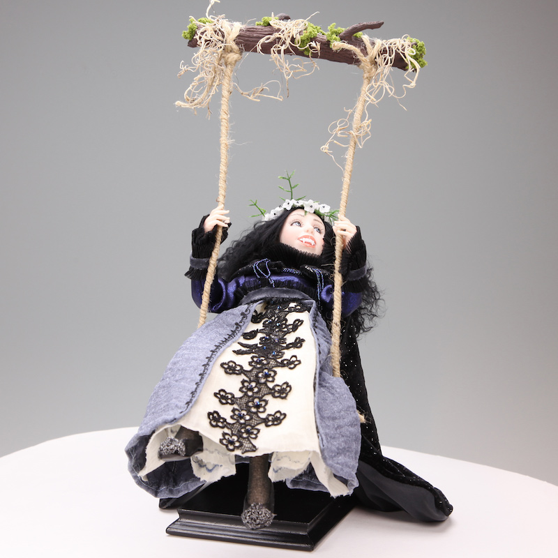 Swings Under The Moon - One-Of-A-Kind Doll by Tanya Abaimova. Creatures Gallery 