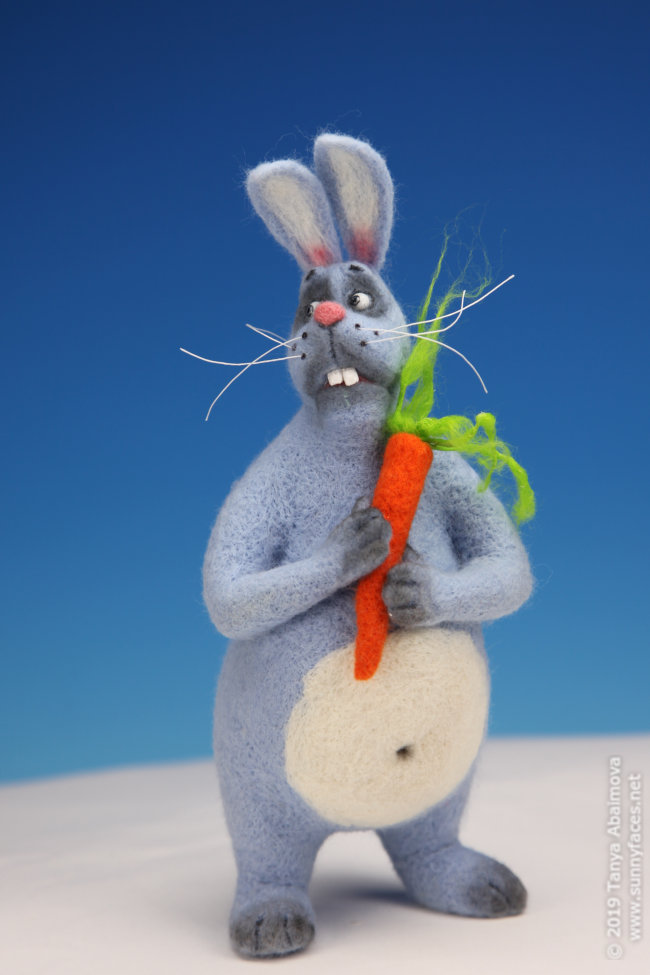 Bunny - One-Of-A-Kind Doll by Tanya Abaimova. Soft Sculptures Gallery 