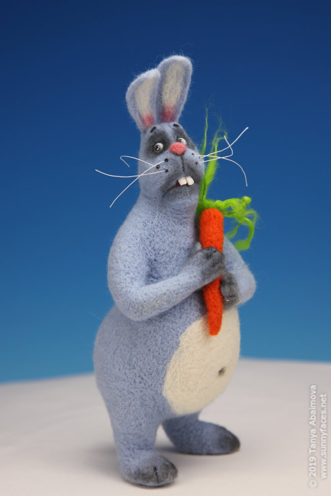 Bunny - One-Of-A-Kind Doll by Tanya Abaimova. Soft Sculptures Gallery 