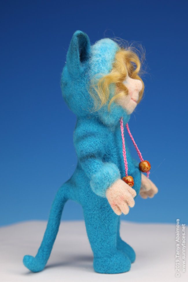 Kitten - One-Of-A-Kind Doll by Tanya Abaimova. Soft Sculptures Gallery 