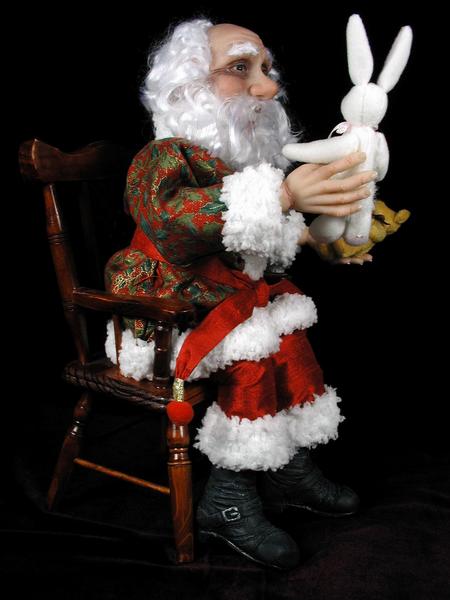 Santa With Toys - One-Of-A-Kind Doll by Tanya Abaimova. Characters Gallery 